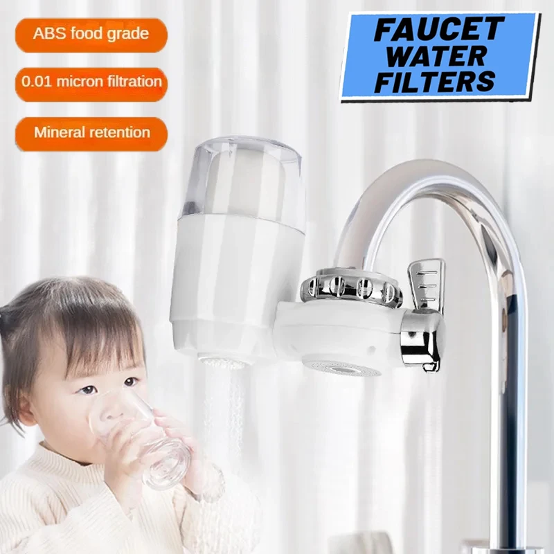 Universal Water Filter Faucet Purifier Tap Drinking Ultrafiltration Dual Outlet Removable Washable Ceramic Filter Long Lasting