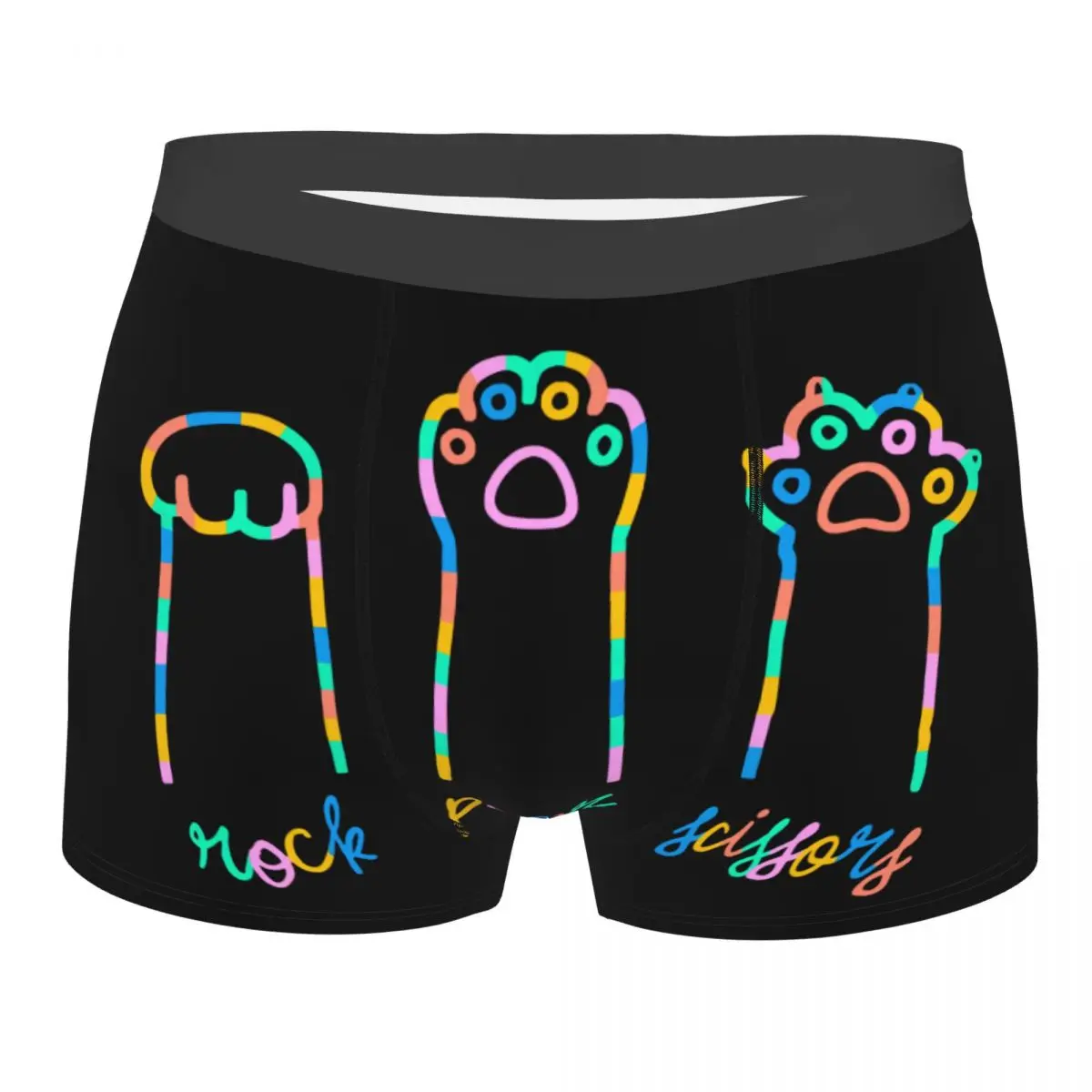 Custom Cat Boxer Shorts For Homme 3D Print Underwear Panties Briefs Soft Underpants