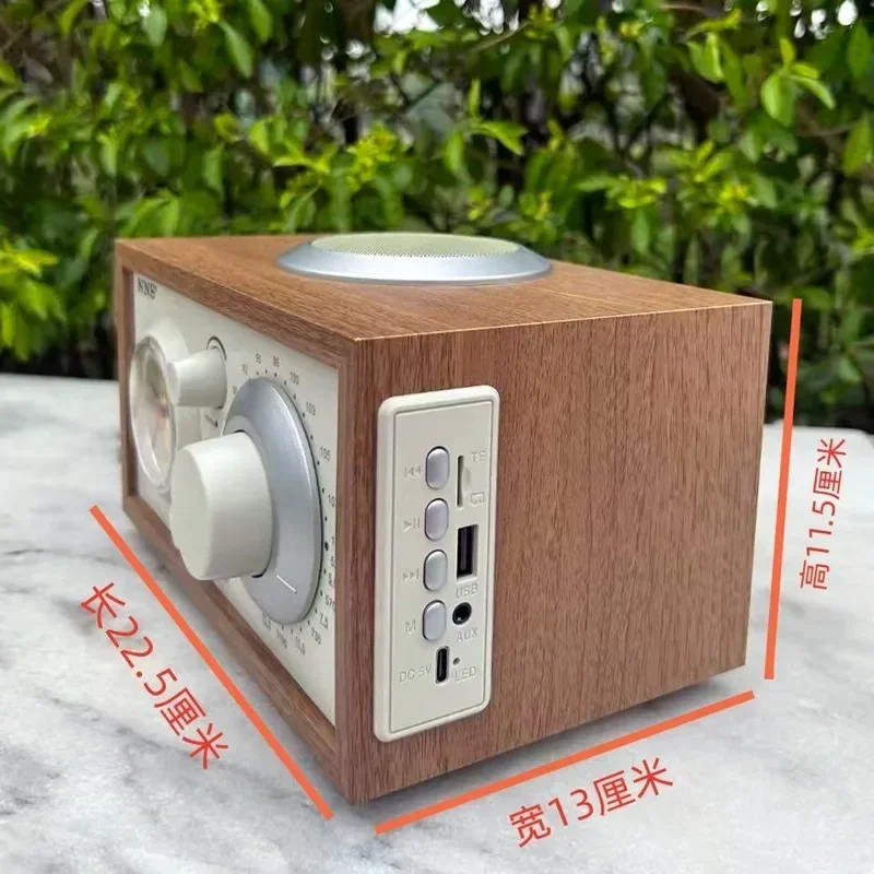 

Caixa De Som BlueTooth Динамик FM/AM/SW3 Динамики Радио Деревянные коробки Беспроводной домашний радиодинамик USB TF Слот Часы NS-808BT