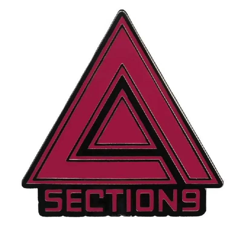 Ghost In The Shell Section 9 Enamel Pin, Cyberpunk Anime Lapel Badge, Classic Manga Triangle Brooch For Cosplayer Fan Holiday