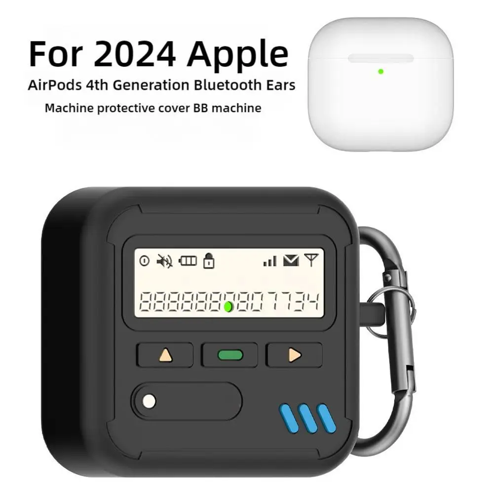 Чехол в стиле ретро BB Machine для AirPods 4. Мягкий силиконовый защитный чехол с защитой от царапин и ударов.