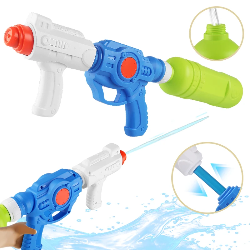 

Водный пистолет-брызгалка 660CC синего цвета - для игр в бассейне, на патио и пляже, а также для совместных развлекательных игр. Нескучные уличные игрушки, не требующие электричества, для пляжа.