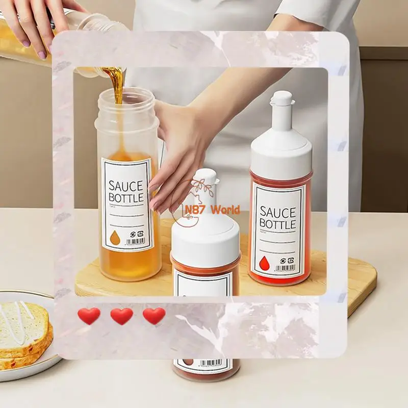 Garrafa de molho de apertar Garrafa dispensadora multiuso, garrafa de molho de ketchup de salada L
