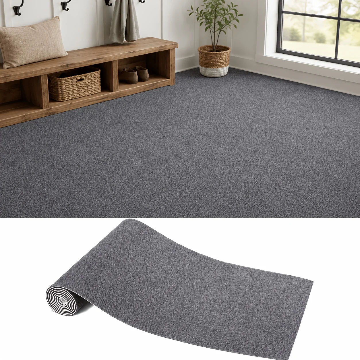 1pc 30x100cm Floor Sticker Thickened Carpet Floor Mat Environmental Glue-free Self-adhesive Wall Stickers Room Decoration
