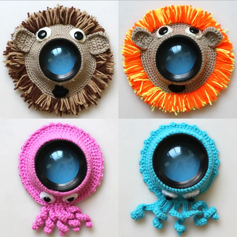 

New hand knitting camera lens decorative ring pendant baby photo guide doll（Camera lens not included）