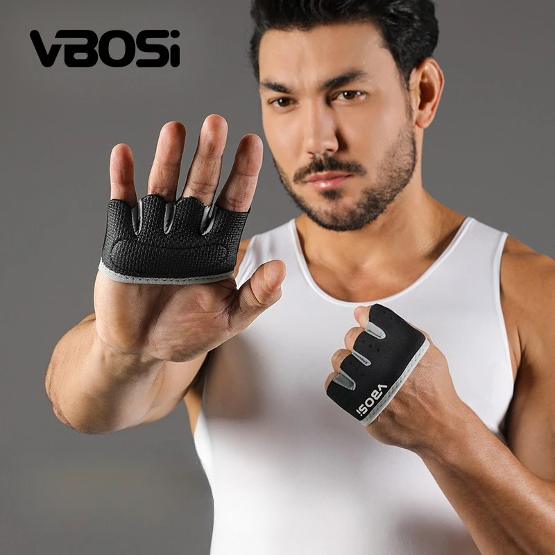 Half Finger Workout Gloves for Men Women Breathable Non-Slip Gym Gloves Anti-Slip Hand Support for Weightlifting Anti-Callus