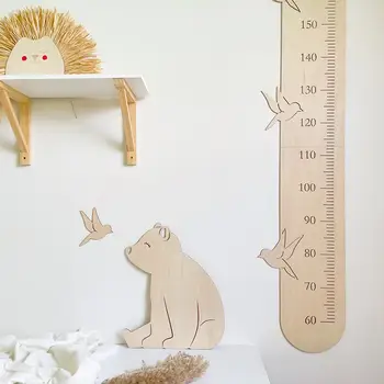 北歐風木質牆貼,兒童房卡通動物牆面裝飾,嬰兒攝影道具,泰迪熊裝飾 6 最佳銷售 北歐牆貼 - №6