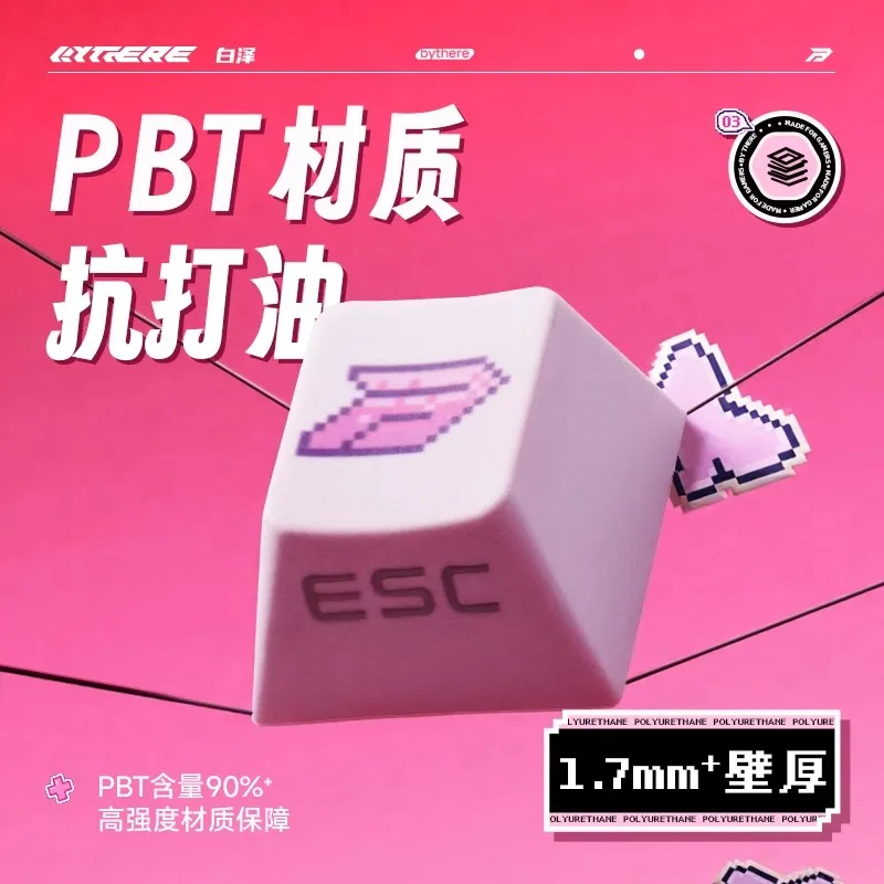 Original Tide Game Theme Keycaps Anime 138 Keys PBT Dye Cherry Profile Custom Transparent Keycaps for Mechanical Keyboard Gifts