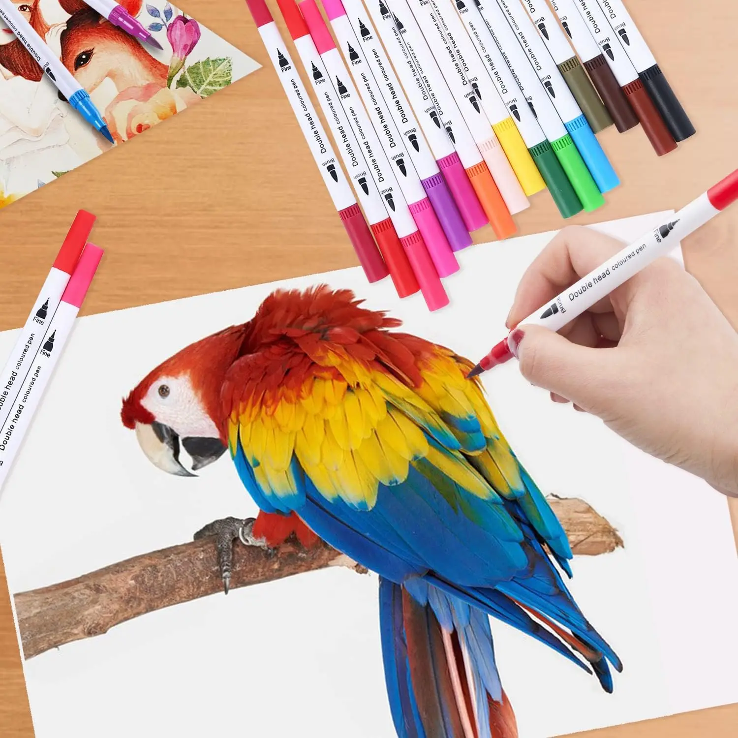 36 Pennarelli a Doppia Punta per Libri da Colorare per Adulti, Lettering e Disegno - Perfetti per Planner, Arte Doodle e Regali per Adolescenti