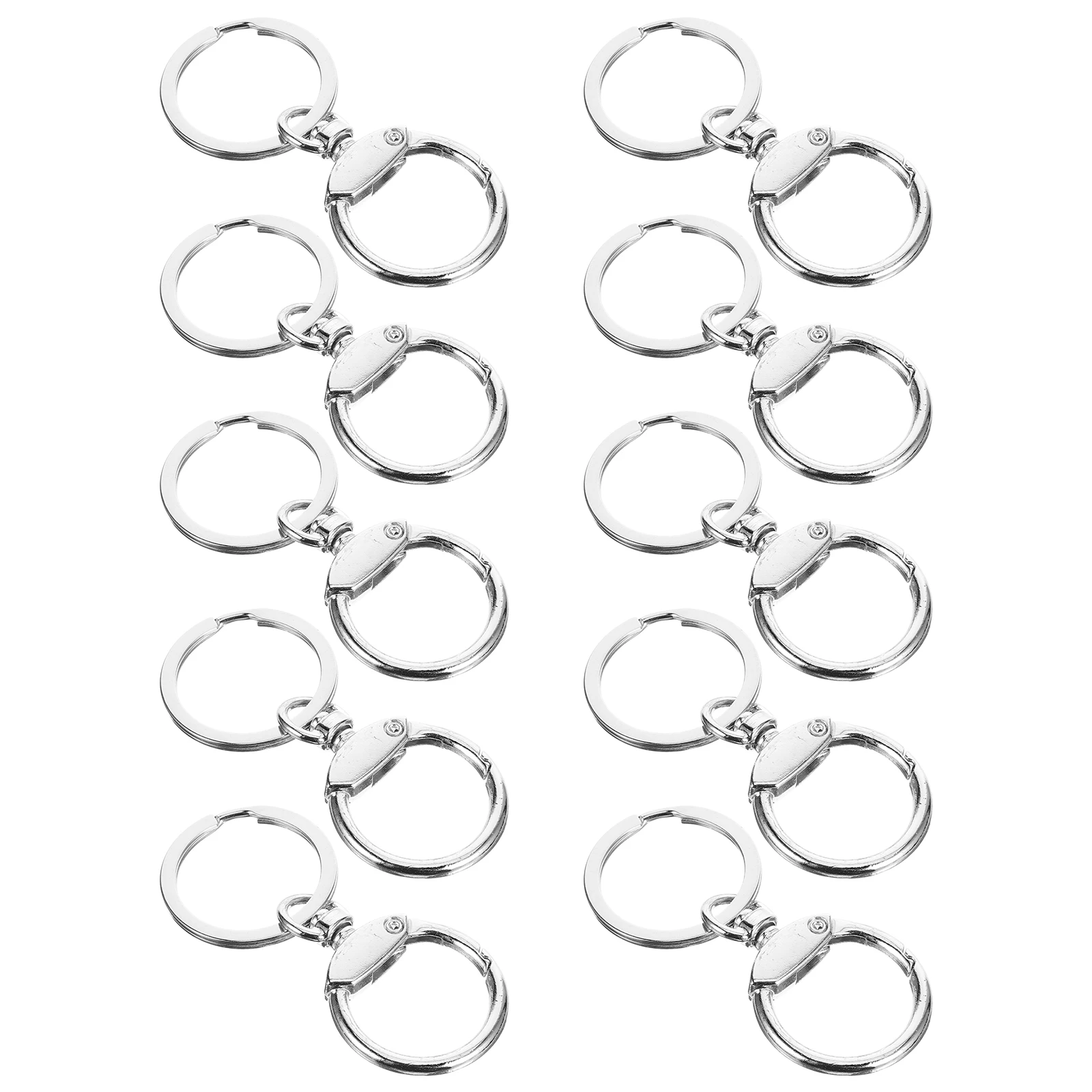 

10pcs Metal Key Chain Clips Diy Keychain Clasps Crafts Keychain Hooks Zinc Alloy Sturdy Key Rings Bulk Accessories For Car Keys