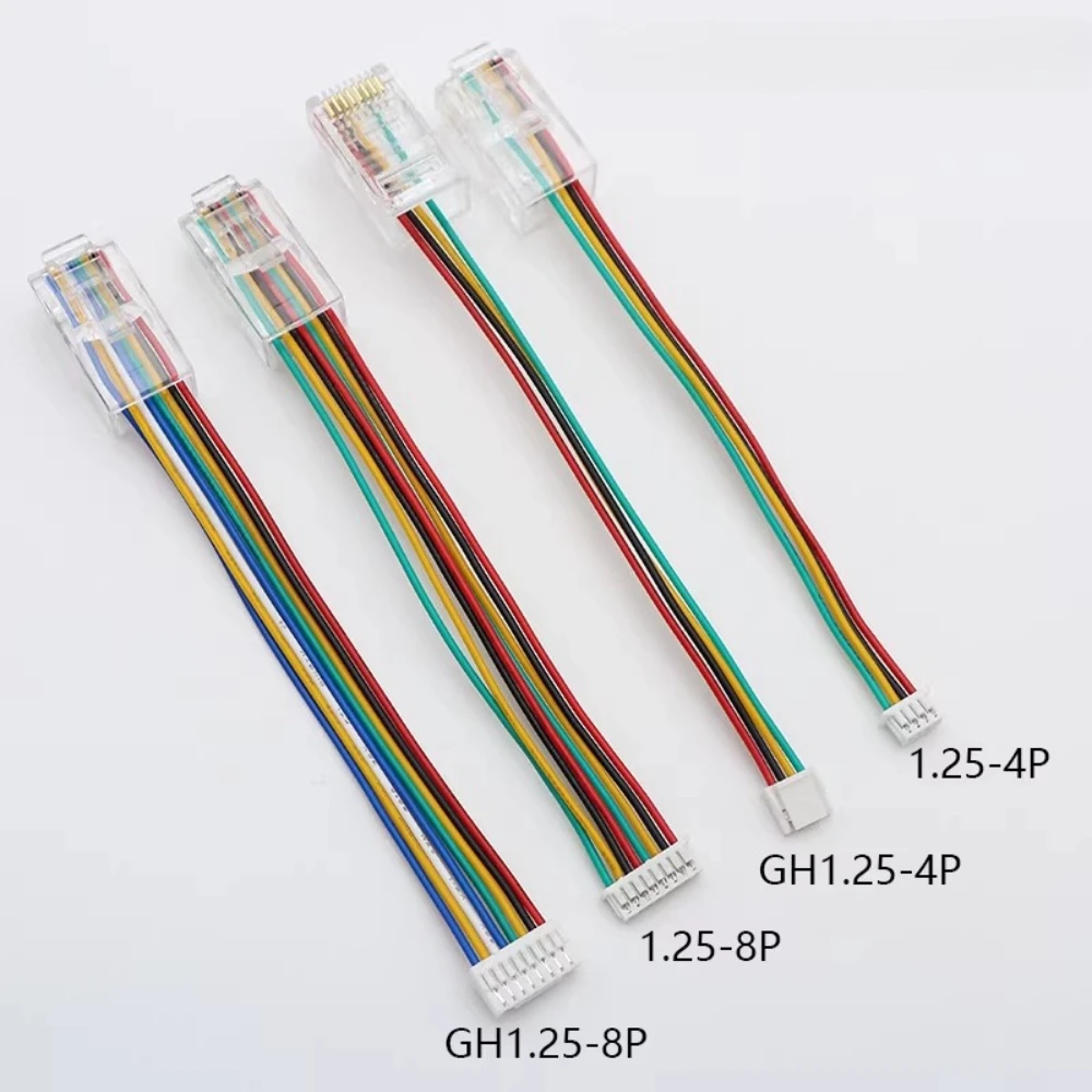 10pcs 1.25/GH1.254P/8Pin to Crystal Head RJ45 Camera Network Ethernet LAN Port Connector Gigabit Switching Module Cable