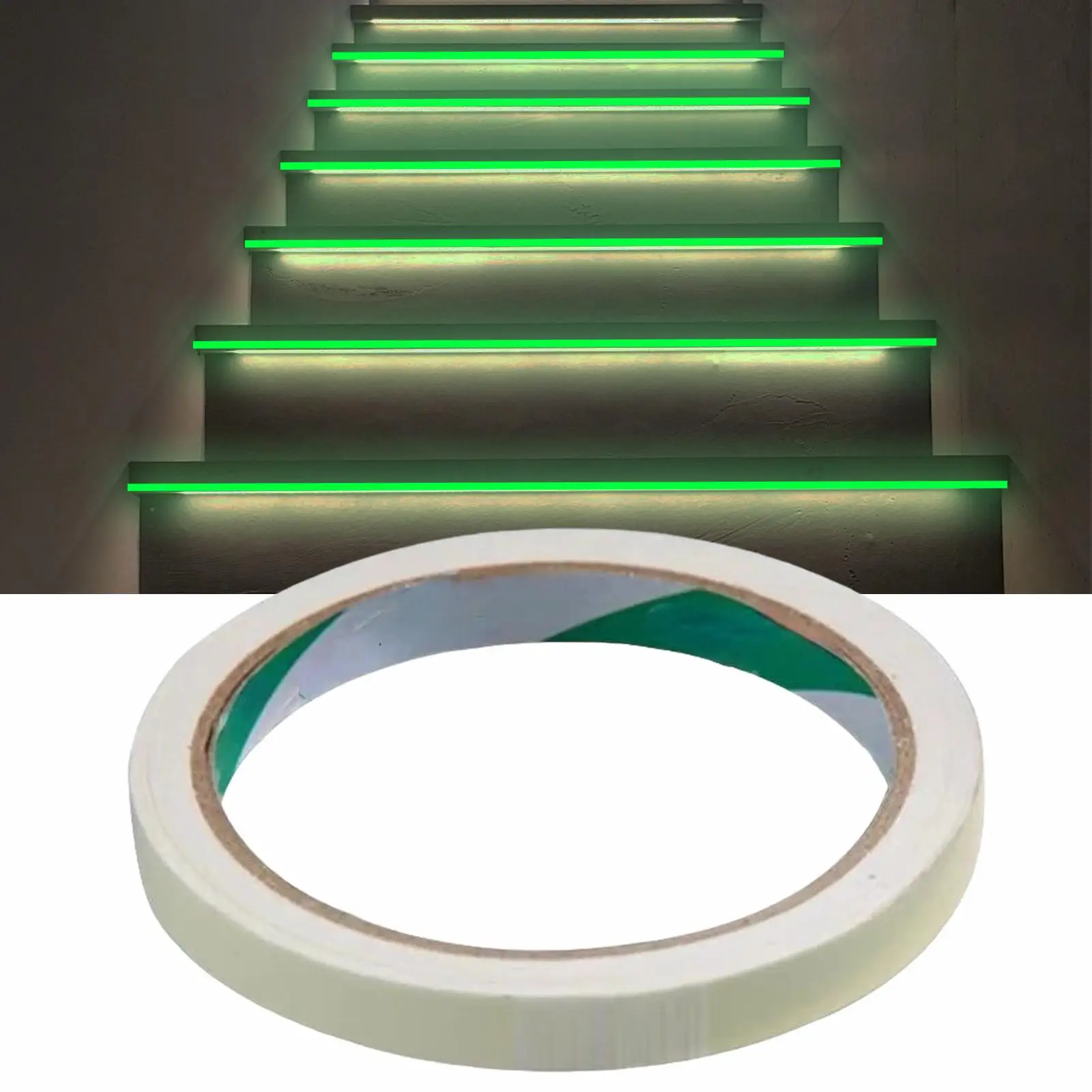 Fluorescent Tape Glow in the Dark High Brightness Safety Egress Markers Glow in the Dark Duct Tape Versatile Green Fluorescent