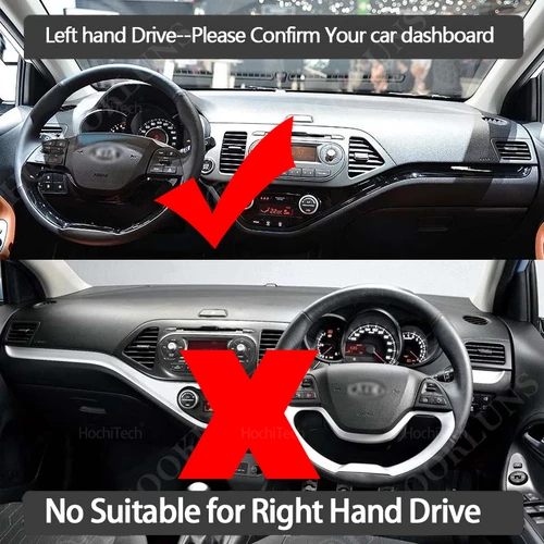 Imagen 2 del producto Para Kia Picanto Morning TA 2012 2013 2014 2015 2016 alfombrilla para salpicadero de alta calidad cubierta para salpicadero almohadilla parasol accesorios para alfombras