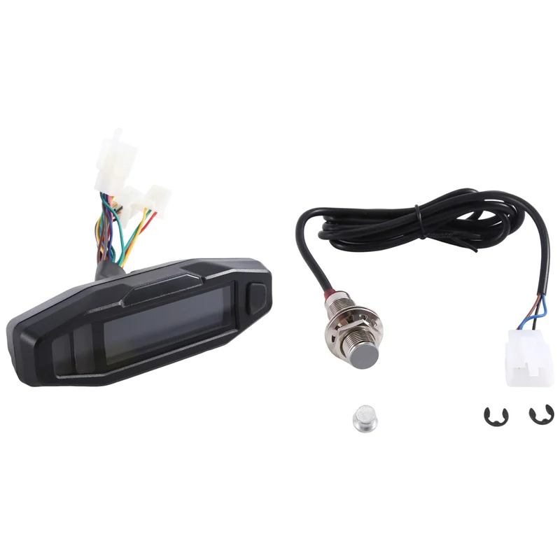 Autentico tachimetro universale per moto contagiri indicatore dell'olio schermo HD misuratori digitali quadro strumenti indicatore di direzione (B)