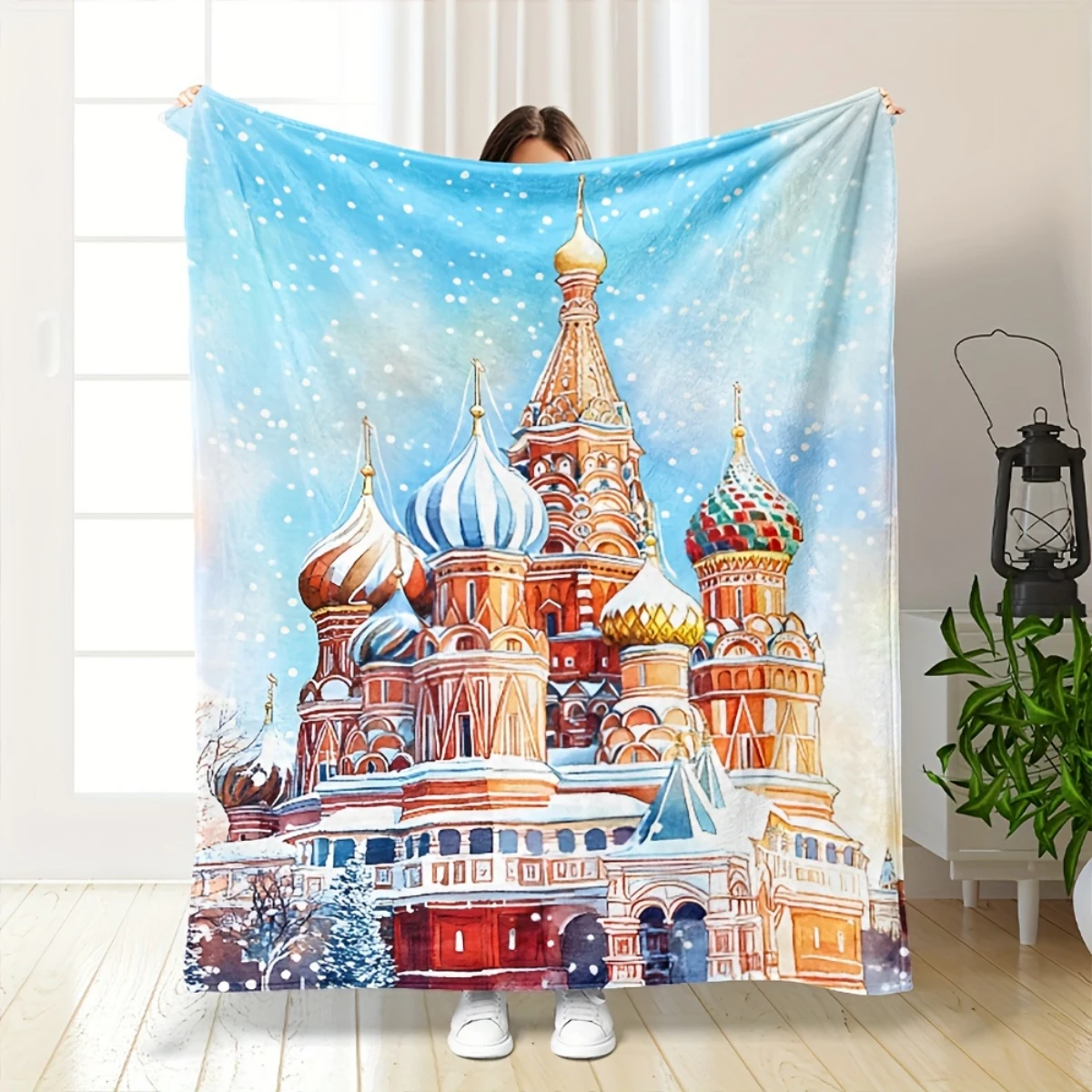 

Фланелевое одеяло с принтом снежного замка из мультфильма — кровать, диван, офис, путешествие, подарок, украшение, стул, удобное и теплое, Рождество