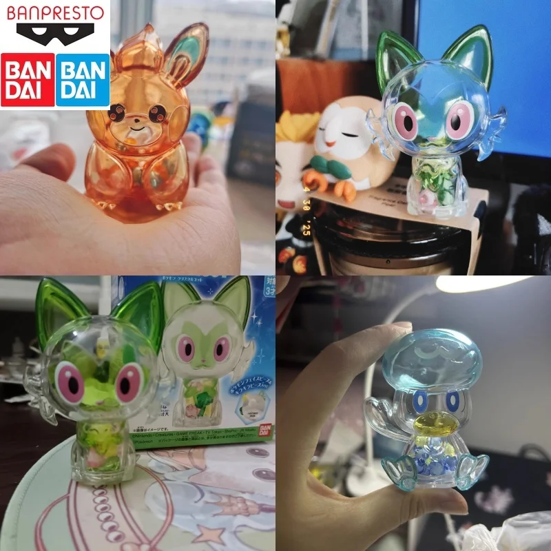 

New In Stock BANDAI Original Pokémon Colorful New Leaf Meowed Fire Crocodile Pikachu Can Use A Model To Collect Holiday Gifts