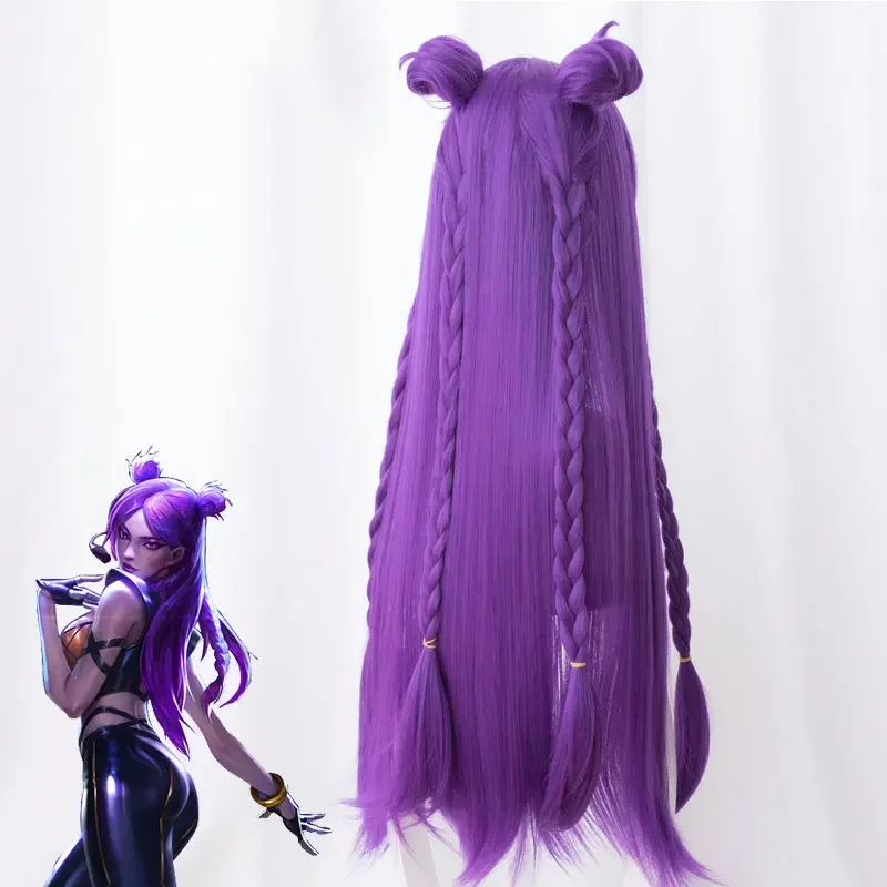 Personaje del juego LOL K/DA Akali pelucas de Cosplay KDA pelo sintético resistente al calor Perucas Cosplay K/DA Ahri Kaisa peluca Cosplay