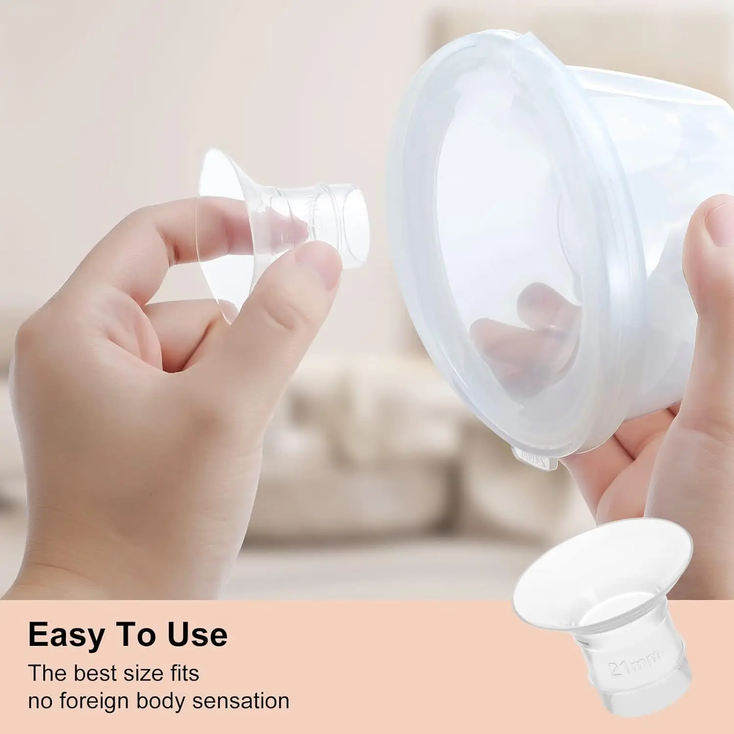 Breast Milk Pump Flange Inserts Breast Converter Practical Breast Pump Replacement 15mm 17mm 19mm 21mm