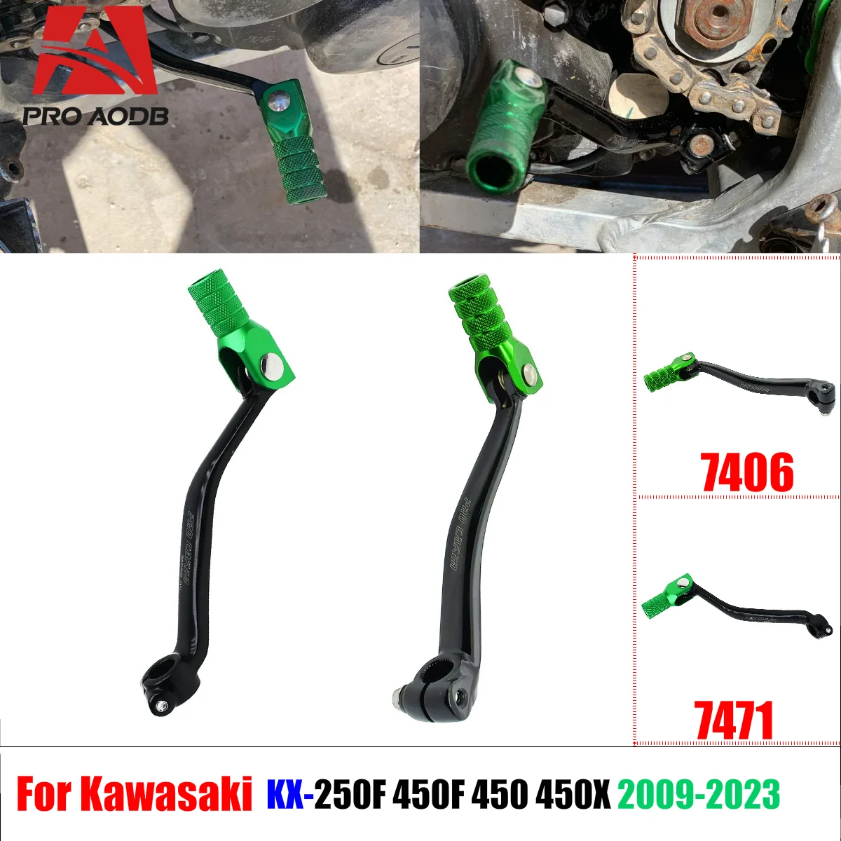 For Kawasaki Motorcycle KX450 KX450F KX450X KX450 KX250F KX 450F 450X 250F 2009-2022 2023 Durable Gear Shifter Shift Lever Pedal