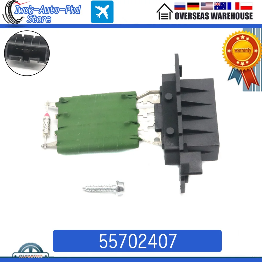 55702407 Heater Blower Motor Fan Resistor for Citroen Peugeot Alfa Romeo Jumper Boxer Fiat Ducato Opel Vauxhall Corsa D/Mk3