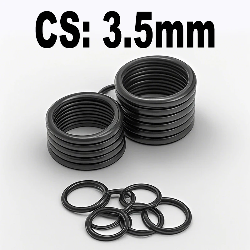 Thickness CS3.5mm Black FKM O-ring FPM Fluorine Rubber Sealing Gasket Elasticity Rubber Washer Ring Spot Wholesale