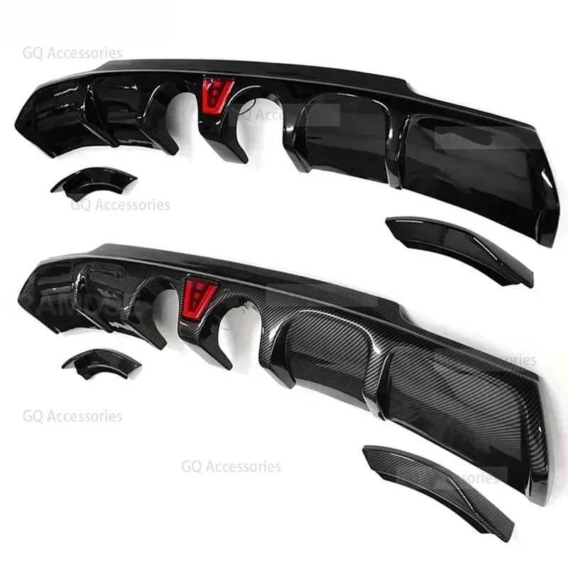 New！ Carbon Paint Rear Diffuser for Golf R MK6 2008-2012 Car Body Kit Lip R20 Bumper Spoiler Plastic Splitter