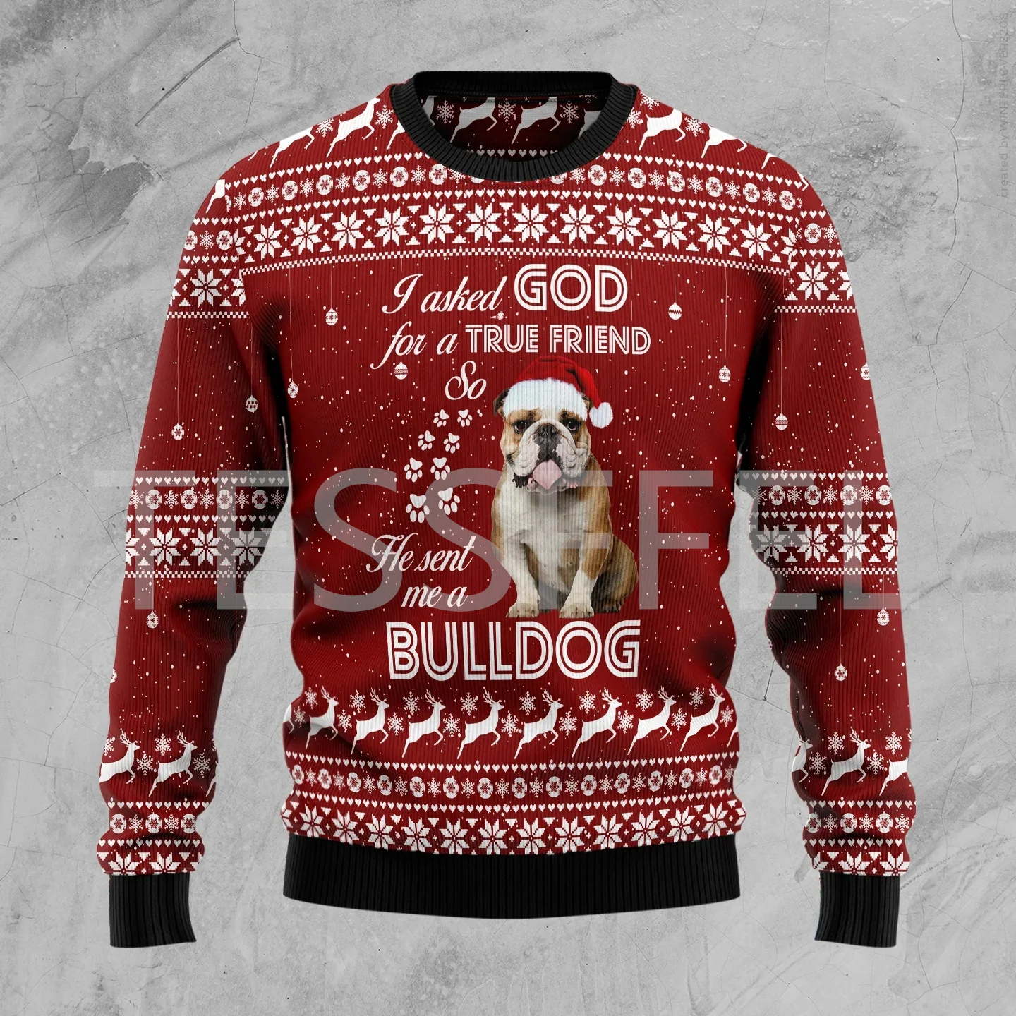 Christmas Ugly Sweater Cartoon Dog Cat Santa Claus Tattoo Retro Long Sleeves 3DPrint Autumn Winter Pullover Harajuku Casual X6