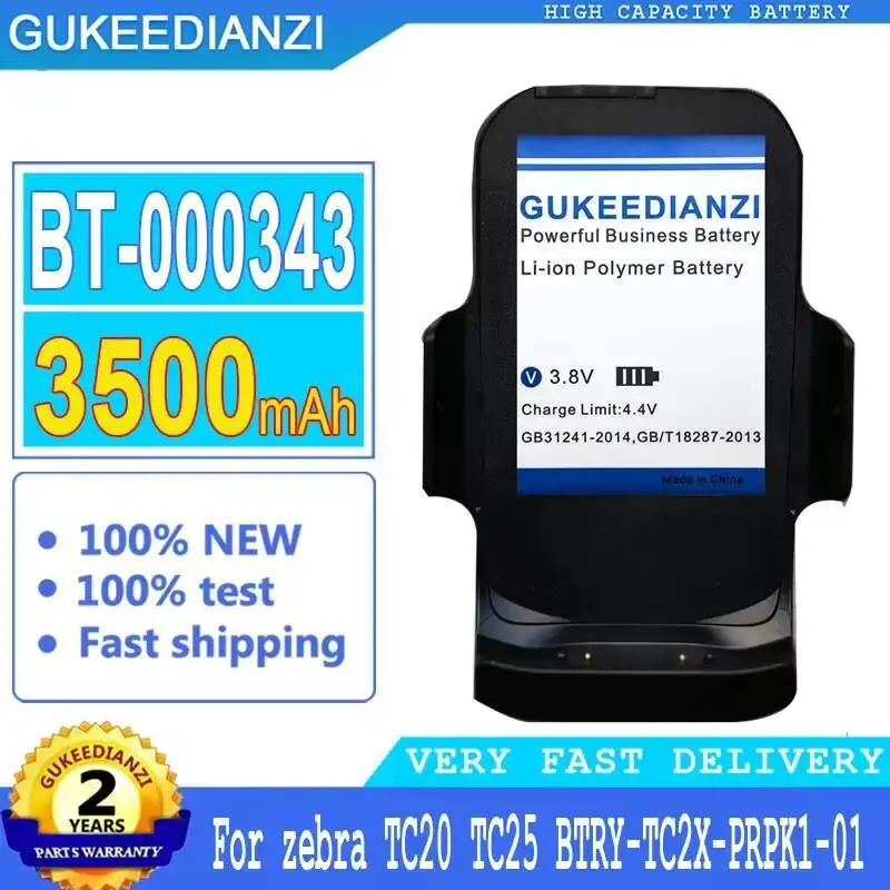 BT-000343 For Zebra TC20 TC25 Btry-TC2X-PRPK1-01 Reliable Replacement 3500Mah Portable Terminal Device Battery Long-Lasting