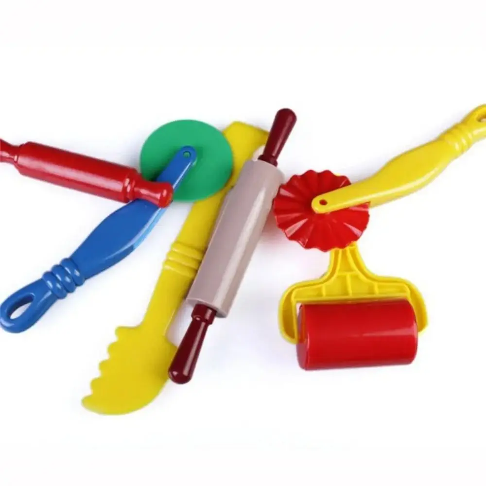 Plastic Playdough Model Tool Clay Tool Kit 3D Plasticine Tools Colorful Deluxe Set Playdough Set Clay Moulds Learning