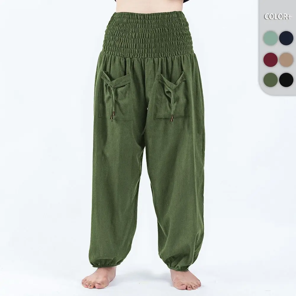 High Quality New Lantern Pants Loose Wide Leg Sports Fitness Dance Training Pants Elastic Waist Long Pants Gym Set Women Trouser