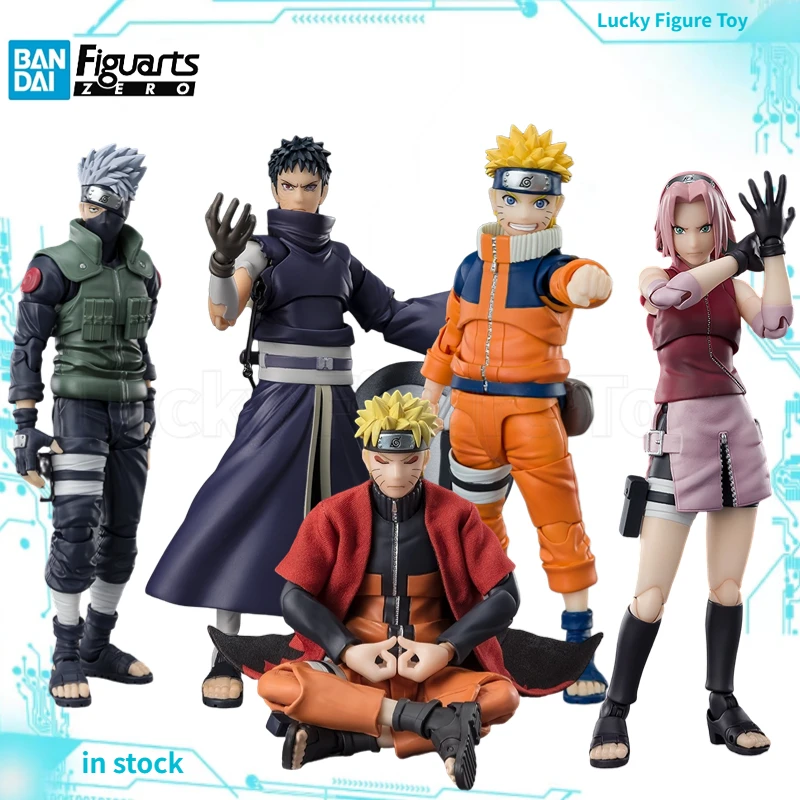 

【Оригинал】Bandai SHF NARUTO Shippuden Haruno Sakura Naruto Uzumaki Uchiha Obito Hatake Kakashi Фигурки Орнамент Аниме