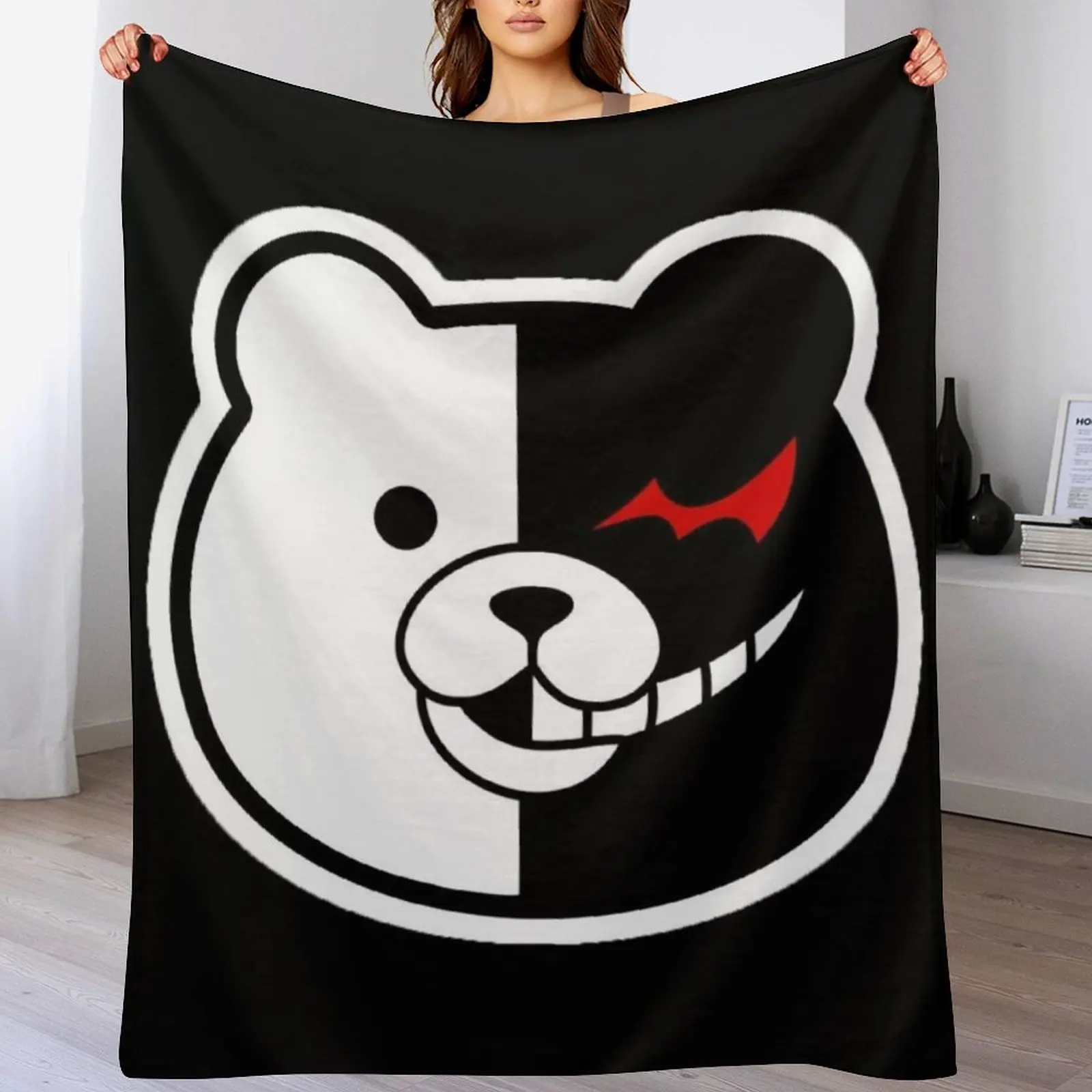 Dangaronpa Monokuma Throw Blanket Extra Large Throw Loose blankets ands Blankets