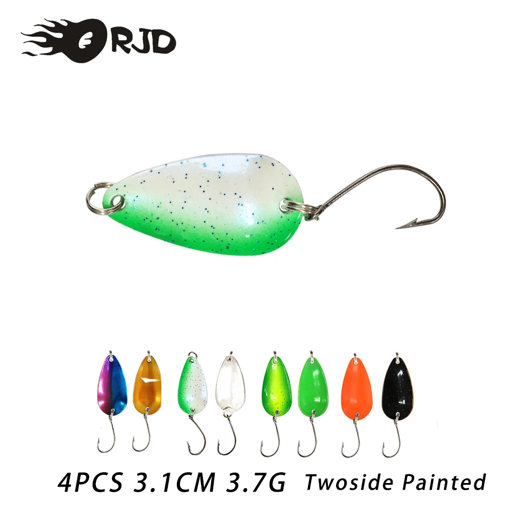 

ORJD Spoon Lure Fishing Metal Bait For Lake Sea Carp Bass Wobbler Small Mini Spinner Trout Jig Hard Baits Track Accessories