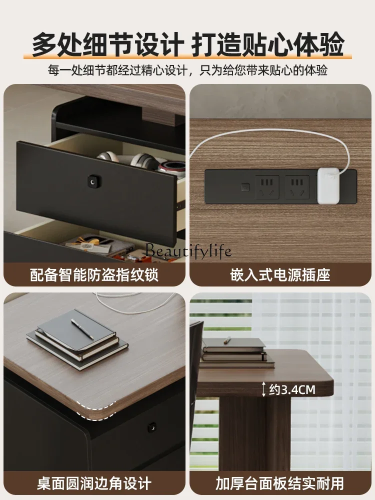 *minimalist desk design sense boss office home study writing desk