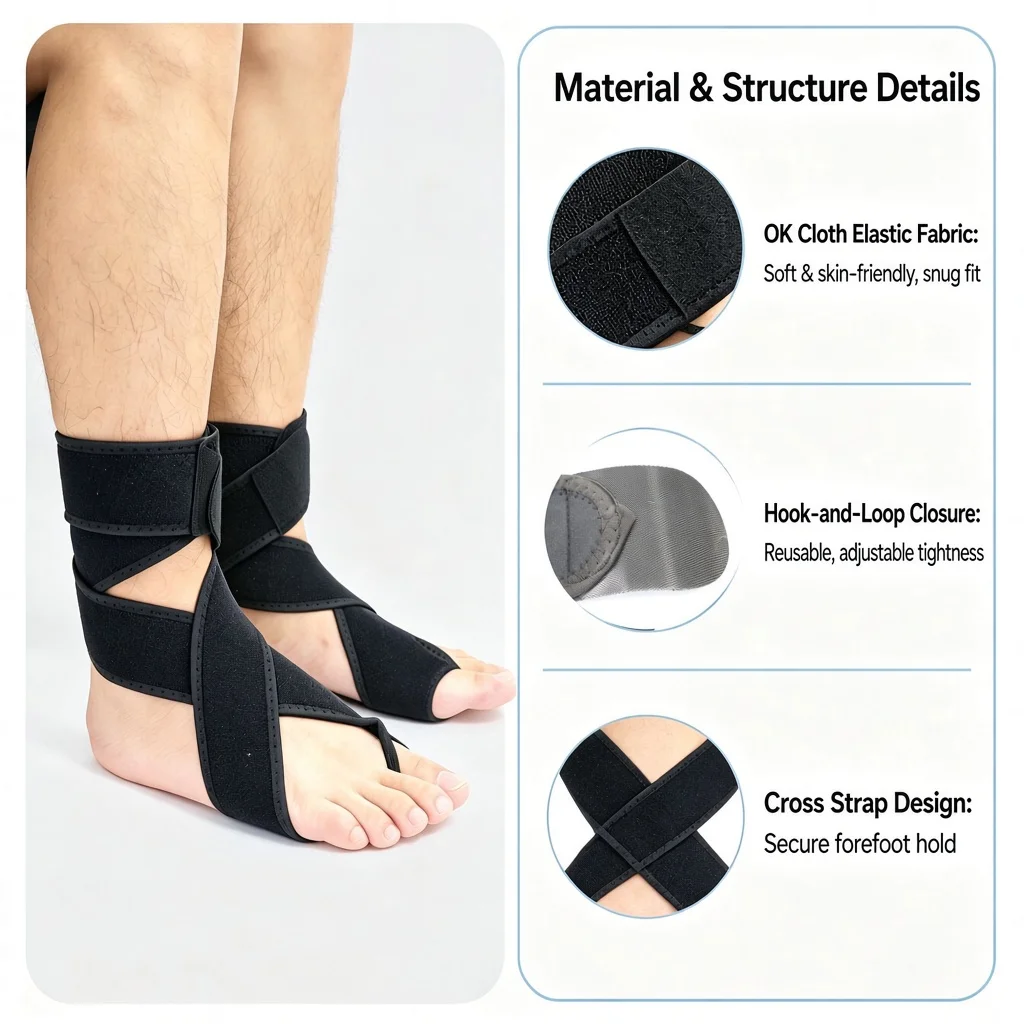 1pc Ankle Support Brace Adjustable Ankle Support Strap - Wearable with Shoes, Daily Training Aid for Stability & Gait Correction