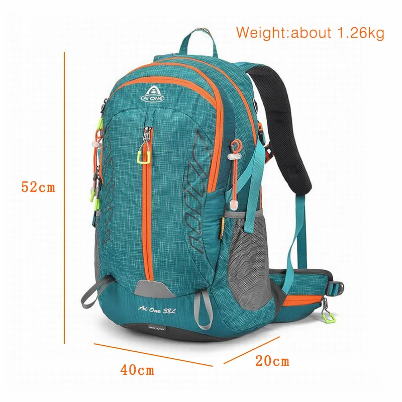 Aione 38L Travel Hiking Backpack Men Women Nylon Climbing Back Pack Outdoor Camping Fishing Sports Bag Computer Luggage Bag