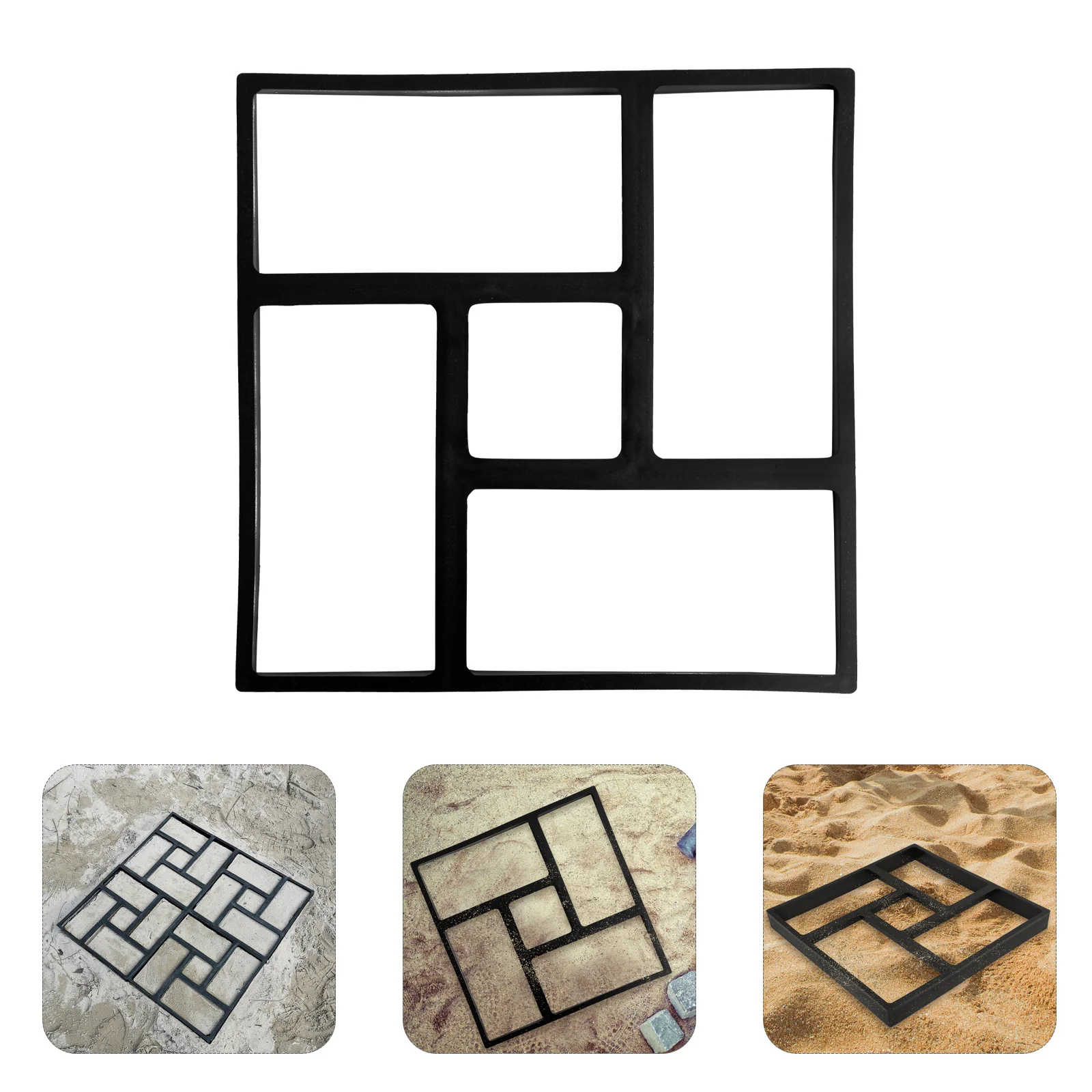 

DIY Pavement Mold Plastic Durable Path Maker for Garden Sidewalk Concrete Stepping Stone Paving Tool DIY Pavement Mold