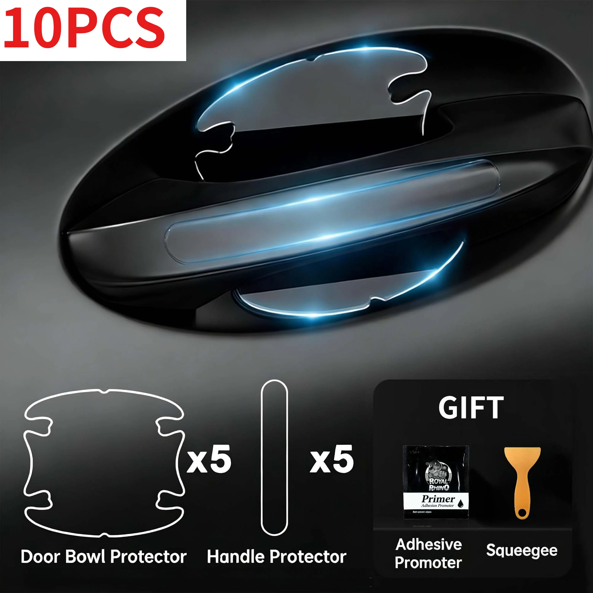 

1 комплект защитной пленки для ручек автомобильных дверей, водонепроницаемая, легко наклеивается, не оставляет следов, защита от царапин, наклейки на ручки автомобильных дверей