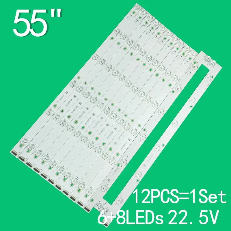 For TCL 55p605 LED 12 Strips Set Strip Model# Yha-4c-lb5506-yh06j