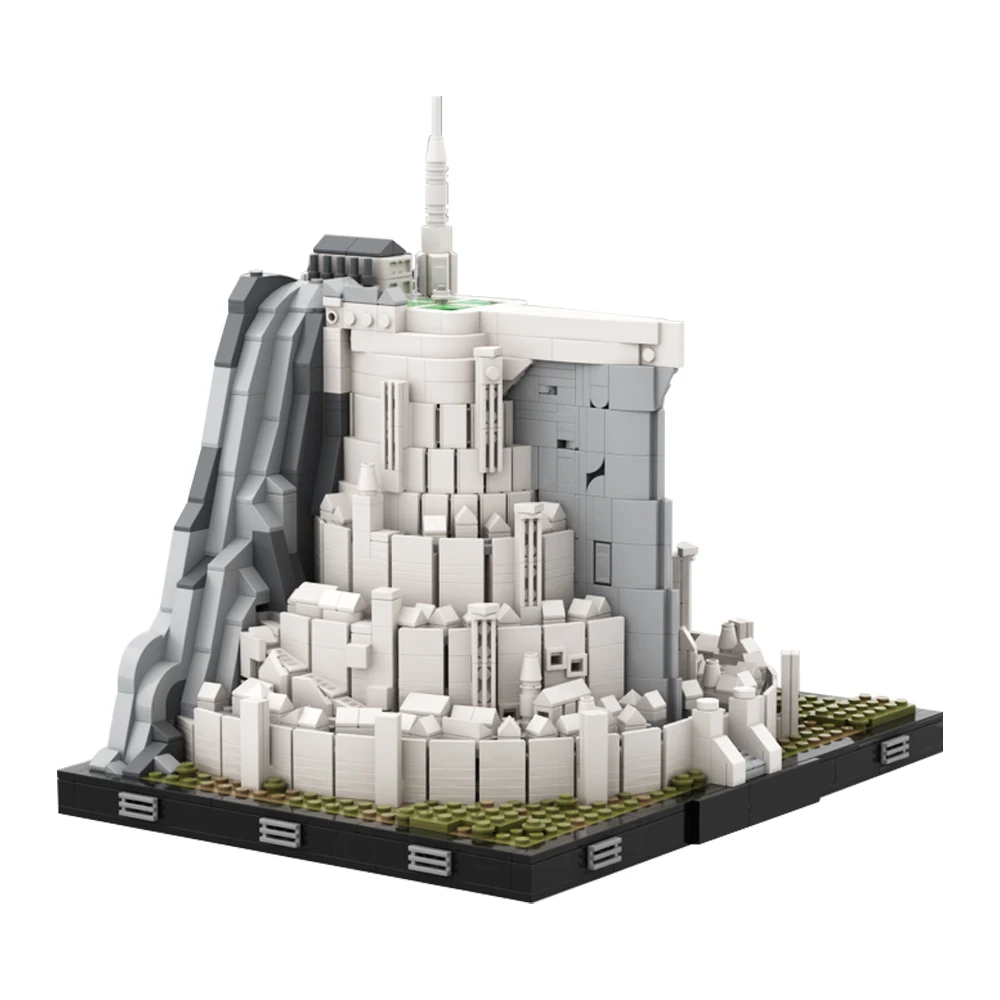 Gobricks MOC De Witte Stad Architectuur Bouwsteen Collectie Model Bakstenen DIY Educatief Speelgoed Voor Kind Verjaardagscadeau