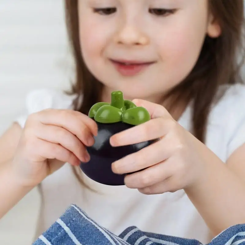 Zacht Knijpspeelgoed Leuke Simulatie Mangosteen Zacht Knijpspeelgoed Fruit Pinch Vreugde Langzaam Stijgende Mangosteen Knijpen Speelgoed Voor Thuis