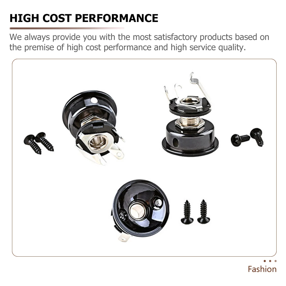 

Electric Guitar Jack Socket Durable Metal Replacement Guitar Accessory Pickup Jack Plate Professional Craftsmanship