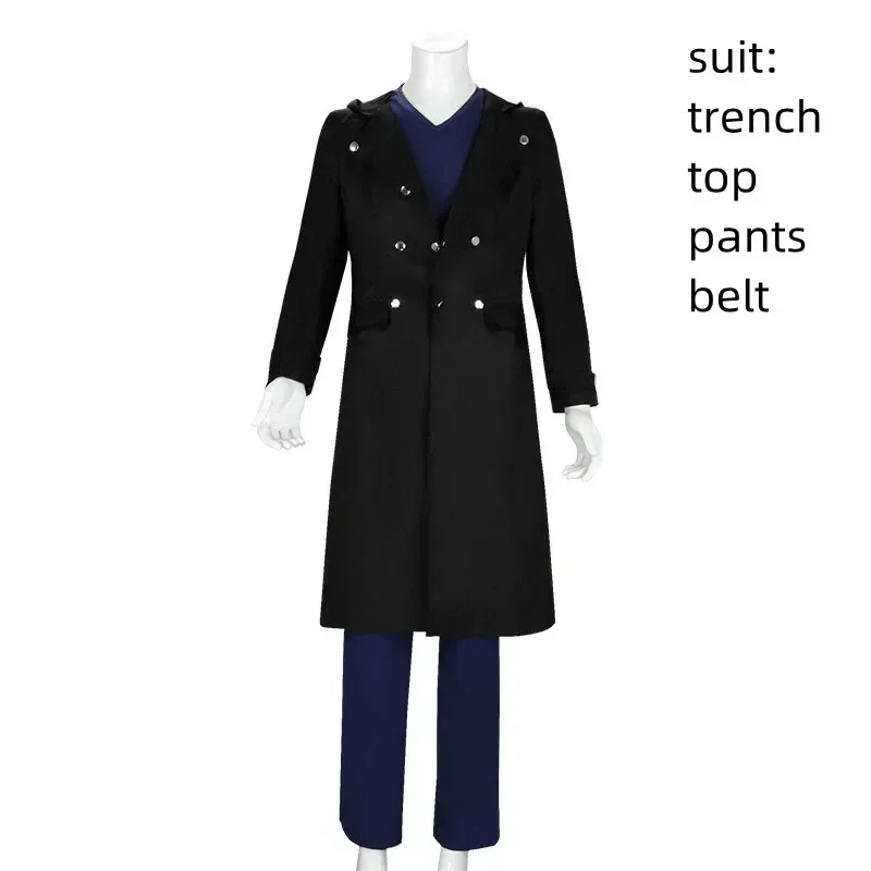 CyAnime My Hero Academia Shigaraki Tomura Косплей Костюм для взрослых Унисекс Изысканный Тренч Топ Брюки Парик Хэллоуин Rave Костюм для вечеринки