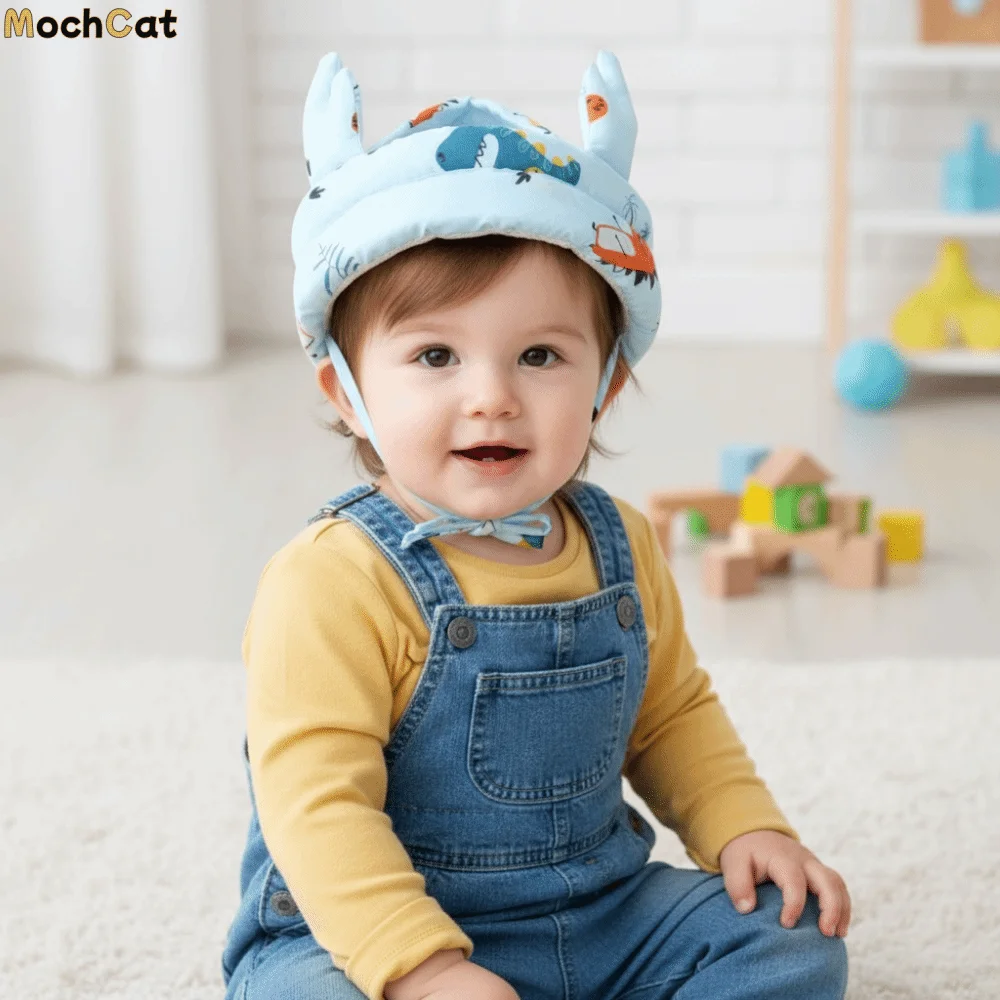 

Противоударный защитный шлем для малышей: комфортная регулируемая защитная шапка для детей, мягкая противоударная накладка, защита головы, шапка от падений