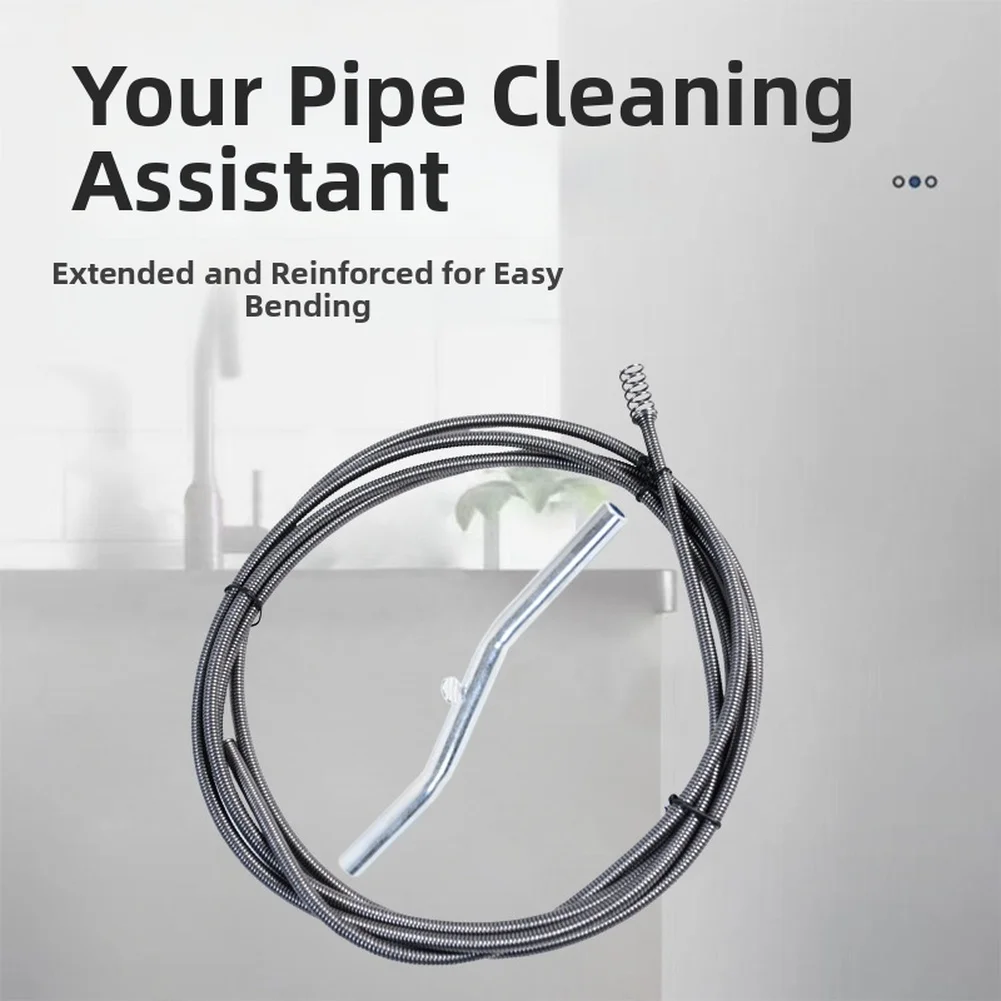 

5м/10м Стальная пружинная вантуз-прочистка для устранения засоров в унитазах, раковинах, ванных и напольных сливах