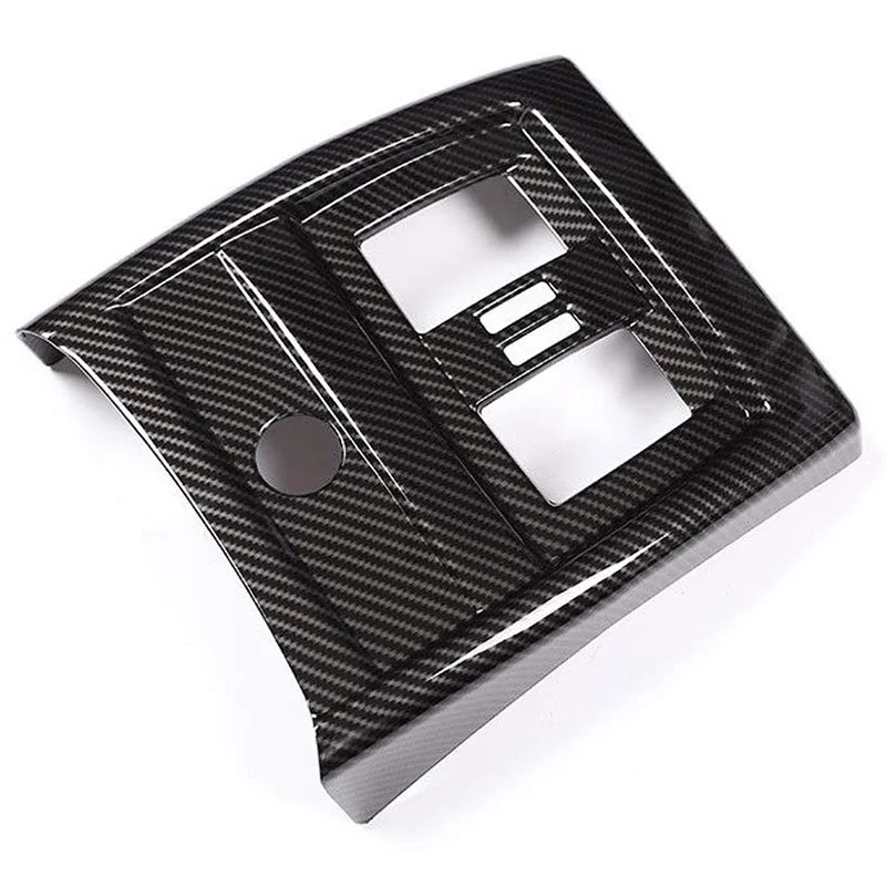 Estilo de fibra de carbono Abs cromado Interior asiento trasero cubierta de ventilación de aire acondicionado embellecedor para Bmw 3 4 Series Gt F30 F34 2013-2018