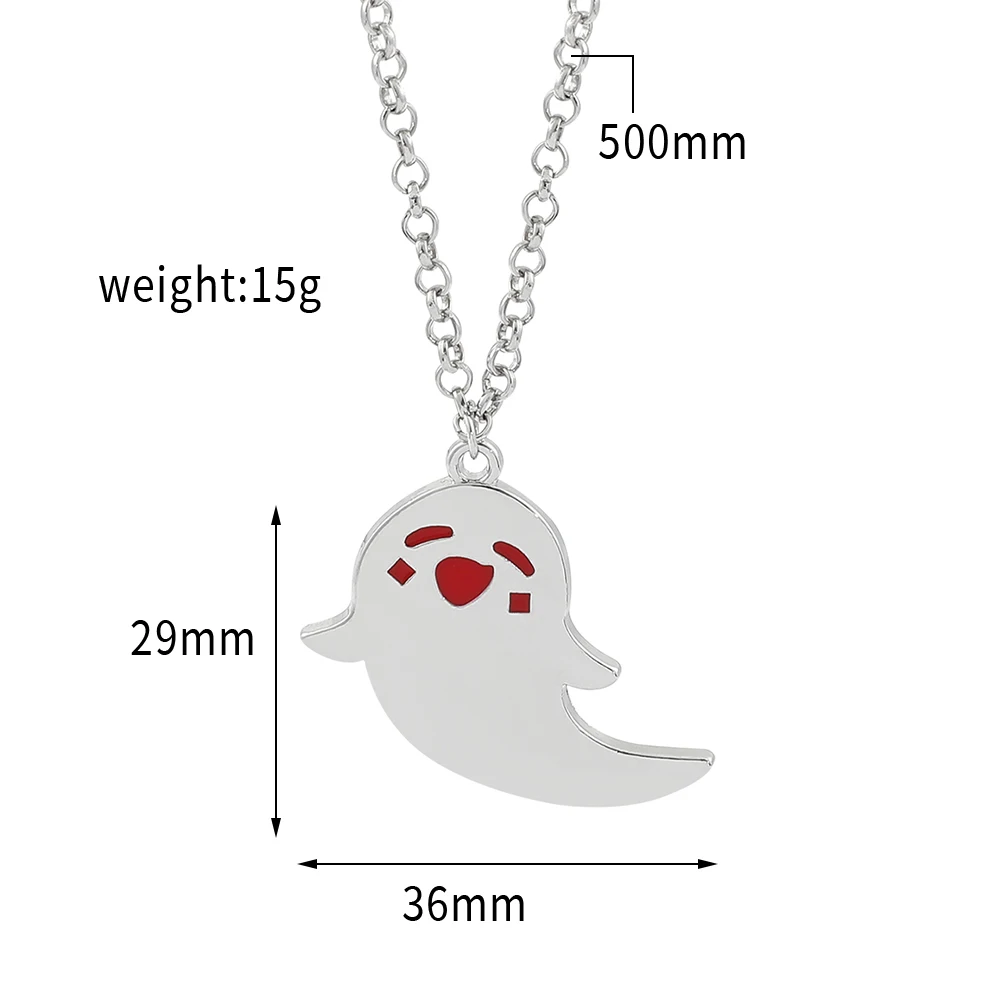 Game Genshin Impact Necklace Cartoon Figure Hu Tao Elfin Cute Metal Pendant Neck Chain Jewelry Fashion Cute Gifts for Girls