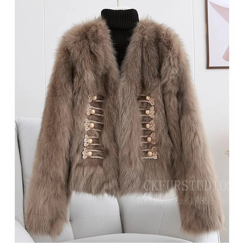 Outono inverno novo casaco de pele de raposa do falso 2025 feminino curto engrossado jovem temperamento celebridade pequenos casacos de pele perfumada