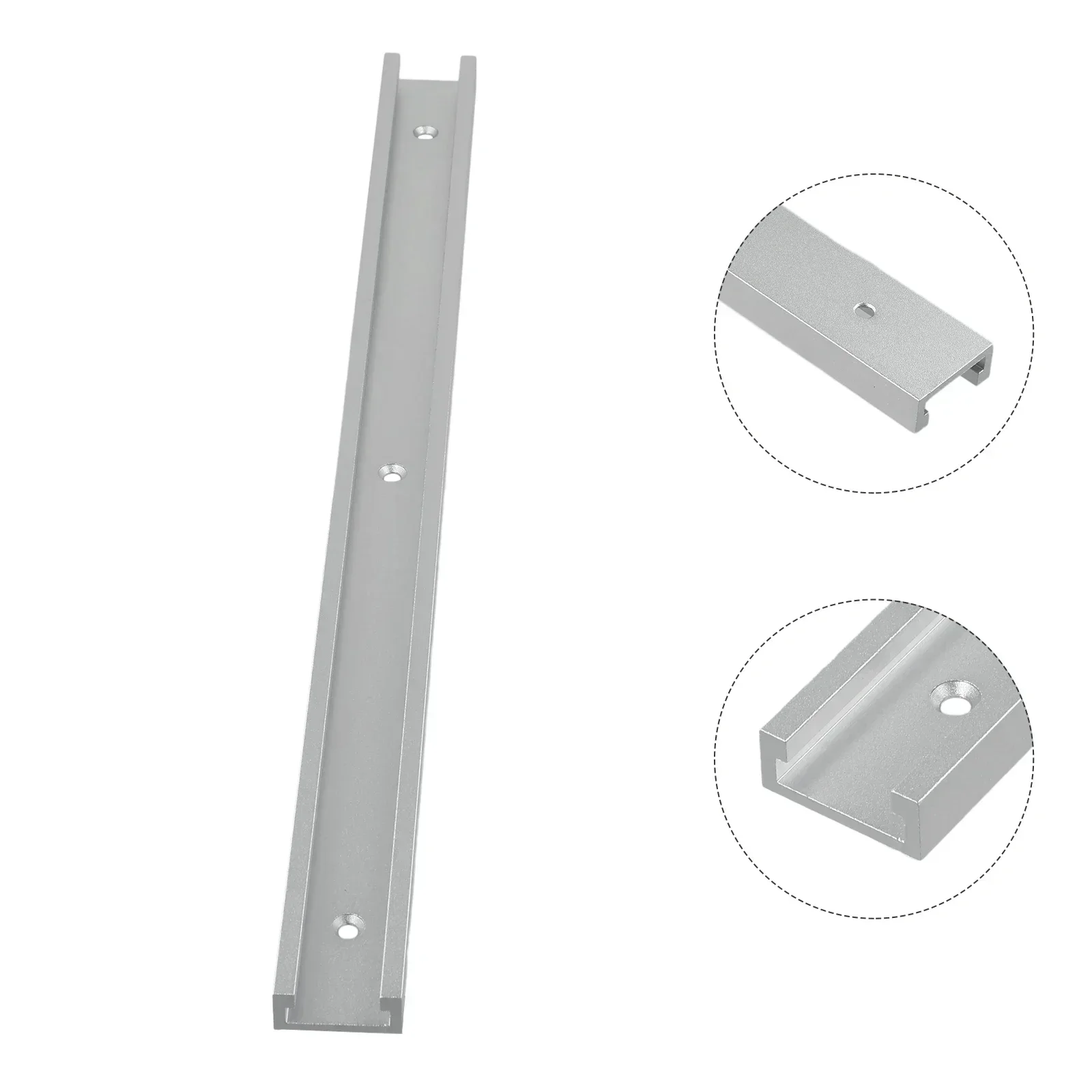 Woodworking Bench Essential Aluminium Alloy T Track, 30 Type with 300 600mm Size, Quick and Easy to Use Silver