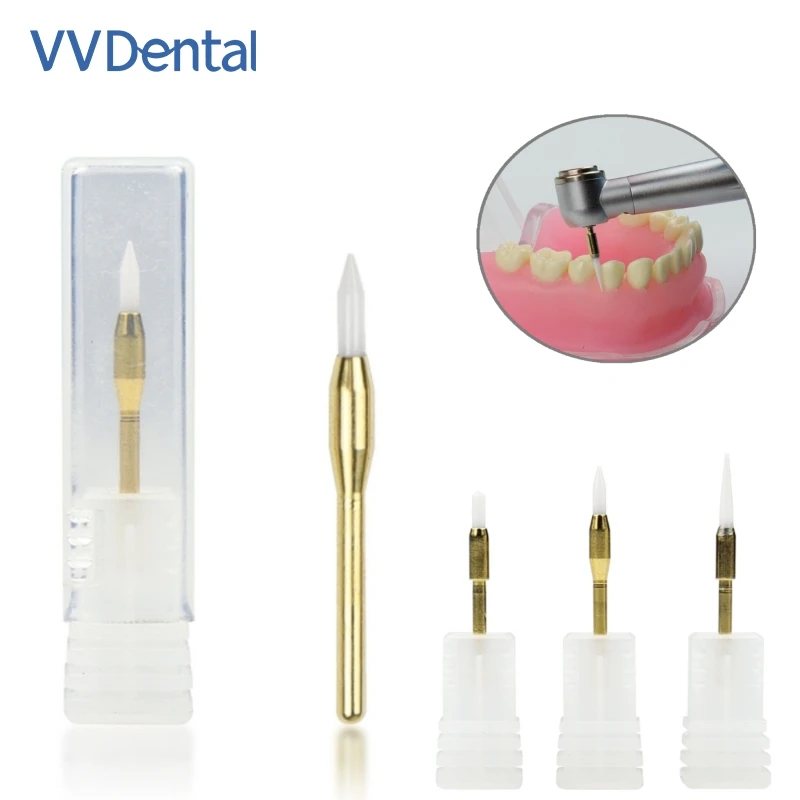 

VV Dental 1pc Ceramic Burs Soft Trimmer Tissue Gingiva for Teeth Cleaning and Whitening Implant Surgical Ceramic Gingiva Trimmer